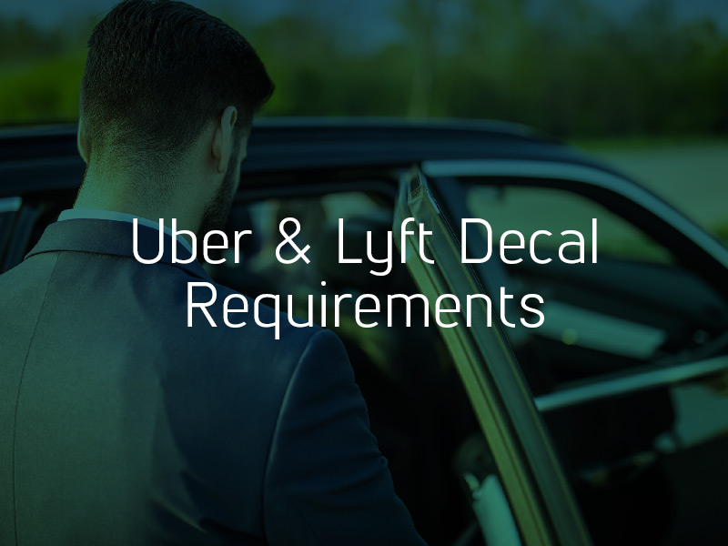 What are Lyft & Uber's requirements for decals?
